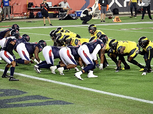 A game between the Brahmas and Houston Roughnecks during their inaugural season in 2023