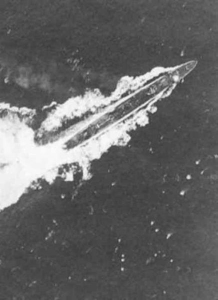 Yayoi under attack near New Guinea on 11 September 1942