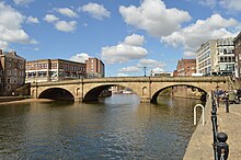 Ouse Bridge from King's Staith, looking upstream York Ouse Bridge.jpg