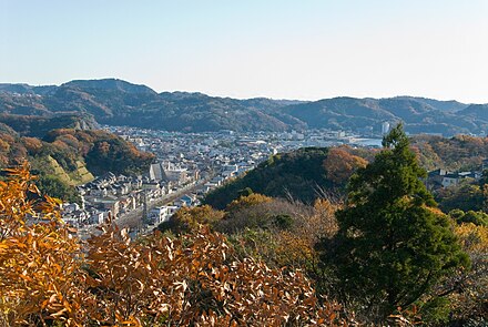 The view of Zushi from Hosshō-ji, a Nichiren sect temple