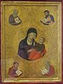 'Madonna and Child with Four Evangelists' by Venetian artist, early 14th century, Dayton Art Institute.JPG