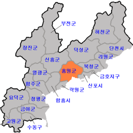 홍원군의 위치