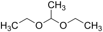 Structural formula of acetaldehyde diethyl acetal