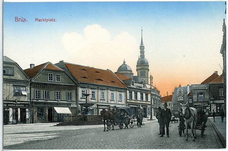 File:13942-Brüx-1912-Marktplatz-Brück & Sohn Kunstverlag.jpg
