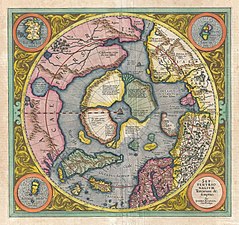 18/01: Mapa de Gerardus Mercator de l'any 1606 mostrant la mítica muntanya magnètica Rupes Nigra en el Pol Nord