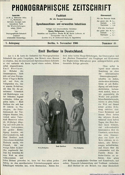 File:1906-11-08 Phonographische Zeitschrift Seite 0969 Emil Berliner in Deutschland Photographie.jpg