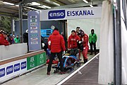 Deutsch: Bob-Europacup 2018/19; Station 1 in Altenberg, 2er-Rennen Nummer 1, Lauf 1 English: Bobsleigh Europe Cup 2018-19 in Altenberg - 2-man Race 1, first run