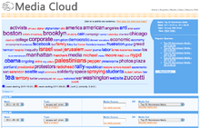 Media Cloud analysis of top 25 U.S. news sources' coverage of Occupy Wall Street for the week of September 26, 2011, compared with week of October 3, 2011 2011 OccupyWallSt MediaCloud Sept26 vs Oct3.png