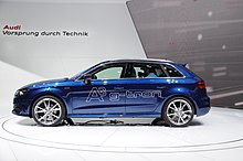 Audi A3 Sportback g-tron in Cosmos Blue Metallic 2013-03-05 Geneva Motor Show 7921.JPG