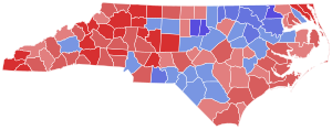 2016 North Carolina State Treasurer election results by county map.svg