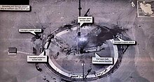 The photo of damage to Imam Khomeini Spaceport released by Trump in a tweet 2019-08-29 Safir launch failure.jpg