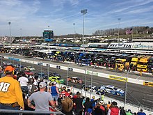 Brad Keselowski leads the STP 500 at Martinsville Speedway in March, a race he wins 2019 STP 500 from frontstretch.jpeg