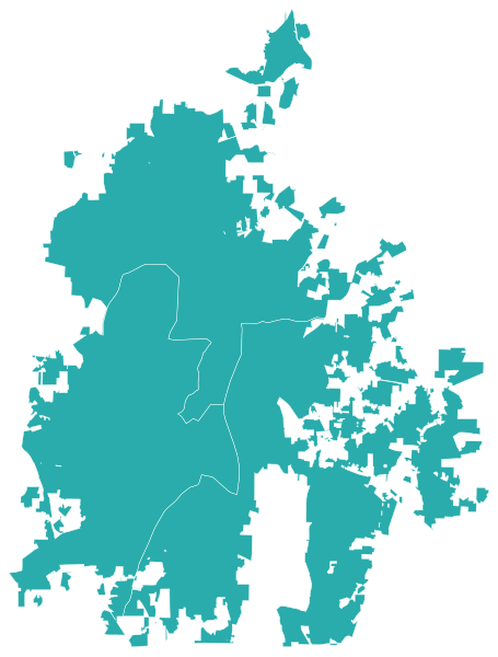 File:2023 Durham mayoral election results map by city council ward.svg