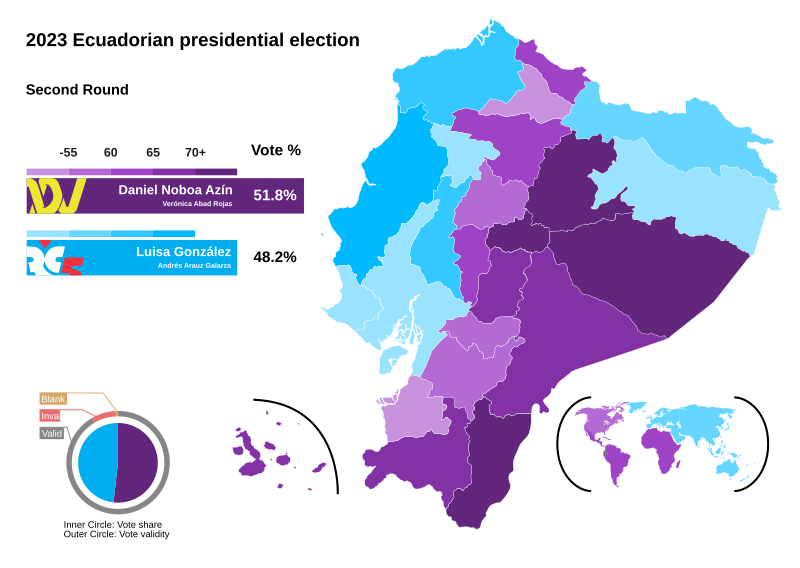 File:2023 Ecuadorian presidential election, second round.svg