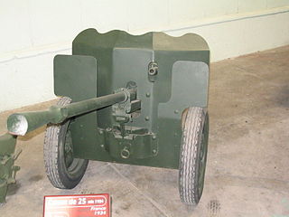 <span class="mw-page-title-main">25 mm Hotchkiss anti-tank gun</span> Interwar French anti-tank gun