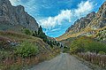 * Nomination: Malaya Almatinka gorge, Medeu park, Medeu District, Almaty, Kazakhstan. By User:Marat Rysbekov --Красный 07:43, 19 July 2024 (UTC) * Review Very nice composition. But unfortunately the left part should be cropped out here because there is chromatic aberration (fixable) and it's too unsharp. --Augustgeyler 09:06, 19 July 2024 (UTC)