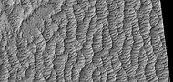 lose view of rough terrain in northwestern Schiaparelli crater (HiRISE)