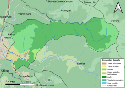 Mappa a colori che mostra l'uso del suolo.