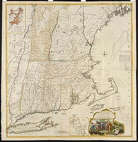 Map of New England showing much of the affected areas circa 1755 A map of the most inhabited part of New England (2674889207).jpg