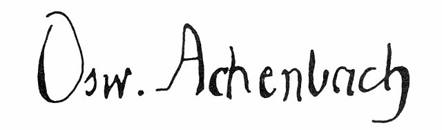 signature d'Oswald Achenbach