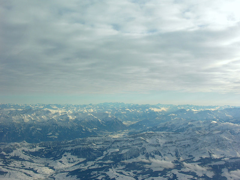 File:Aerial View of Alpstein, Rhine Valley and Austrian Alps from overhead Abtwil at 4100 m asl 23.11.2008 13-55-24.JPG