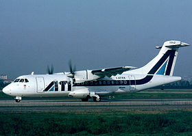 Un ATR 42-300 d'Aero Trasporti Italiani, semblable à celui impliqué dans l'accident.