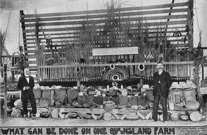 File:Agricultural display at the Bundaberg show, 1912.jpg