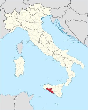 Провинция Агридженто на карте