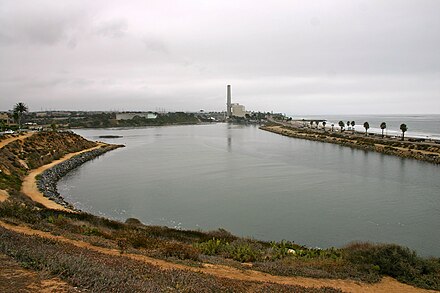 Western end, looking south towards the Encina Power Station