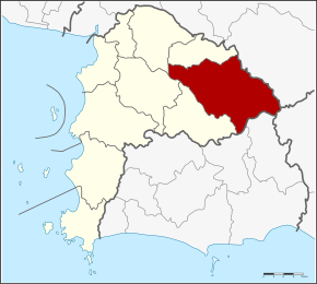 Amplasarea districtului în provincia Chonburi