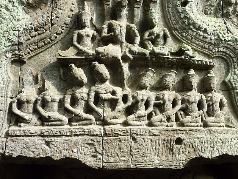 File:Angkor - Ta Prohm - 033 Lintel Figures (8581974594).jpg