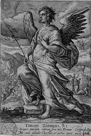 <span class="mw-page-title-main">Zaphkiel</span> Archangel in Abrahamic religion