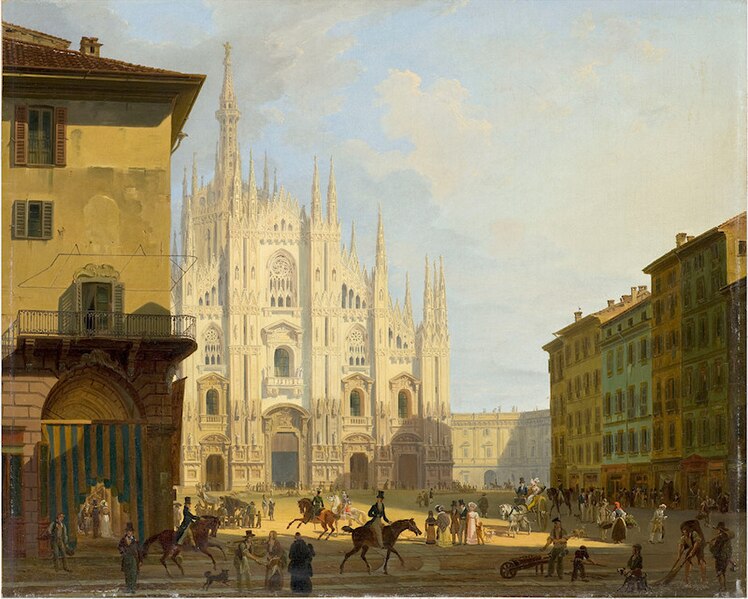 File:Artgate Fondazione Cariplo - Migliara Giovanni, Veduta di piazza del Duomo in Milano.jpg