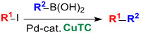 Aryl coupling with CuTC