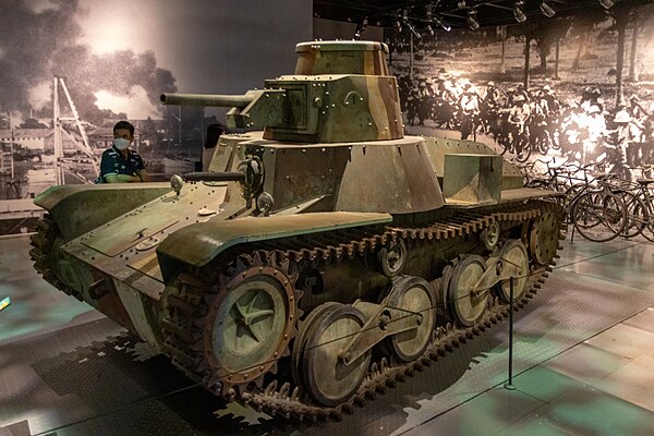 Replica Type 95 Ha-Go light tank in the National Museum of Singapore, one of four constructed for the miniseries.