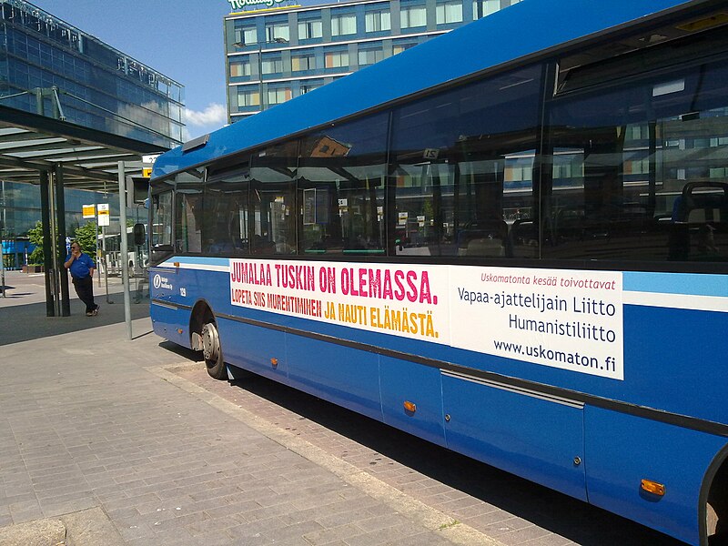 File:Atheist Bus Campaign in Helsinki 2.jpg