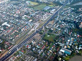 De Auckland Southern Motorway in Auckland