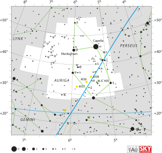 <span class="mw-page-title-main">Chi Aurigae</span> Binary star system in the constellation Auriga