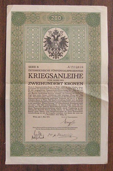 An Austrian war bond (1915)