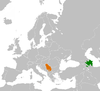 Location map for Azerbaijan and Serbia.