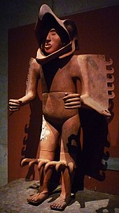 Terracotta statue depicting an Eagle Warrior Aztec eagle warrior.jpg