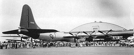B-36A Peacemaker arriving at Kirtland AFB