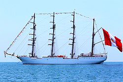 BAP Union, sail training ship built in 2014 by SIMA BAP Union arribando al Callao.jpg