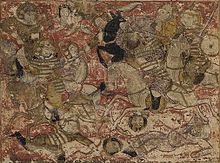 A painting depicting battle scene