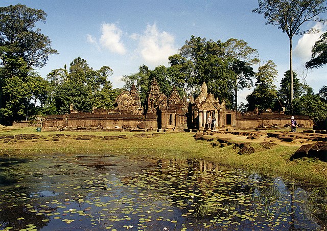 "Banteay Srei" ("Citadel of Women") is the modern name of a 10th-century CE Khmer temple originally called "Tribhuvanamaheshvara" ("Great Lord of the 