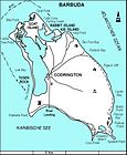 Barbuda, map