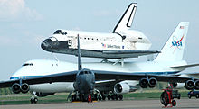 Space Shuttle Discovery stops at Barksdale on its way to the Kennedy Space Center Barksdale-shuttle-discovery.jpg