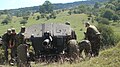 M-30 howitzer moved into position.