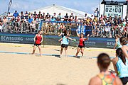 Deutsch: Deutsche Beachhandball-Meisterschaften 2022; Tag 3: 7. August 2022 – Frauen,Finale, Beach Bazis Schleissheim – Minga Turtles Ismaning 2:1 (20:26, 24:20, 8:6) English: German Beach handball Championships; Day 3: 7 August 2022 – Women Final – Beach Bazis Schleissheim Vs Minga Turtles Ismaning 2:1 (20:26, 24:20, 8:6)