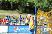 Deutsch: Beachhandball Europameisterschaften 2019 (Beach handball Euro); Tag 1: 2. Juli 2019 – Männer, Vorrunde Gruppe C, Schweiz-Ukraine 2:1 (22:23, 17:14, 9:6) English: Beach handball Euro; Day 1: 2 July 2019 – Men Preliminary Round Group C – Switzerland-Ukraine 2:1 (22:23, 17:14, 9:6)